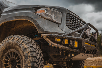 C4 Fabrication's 2014+ Tundra Hybrid Front Bumper with Full Height Bull Bar and Tube Gussets