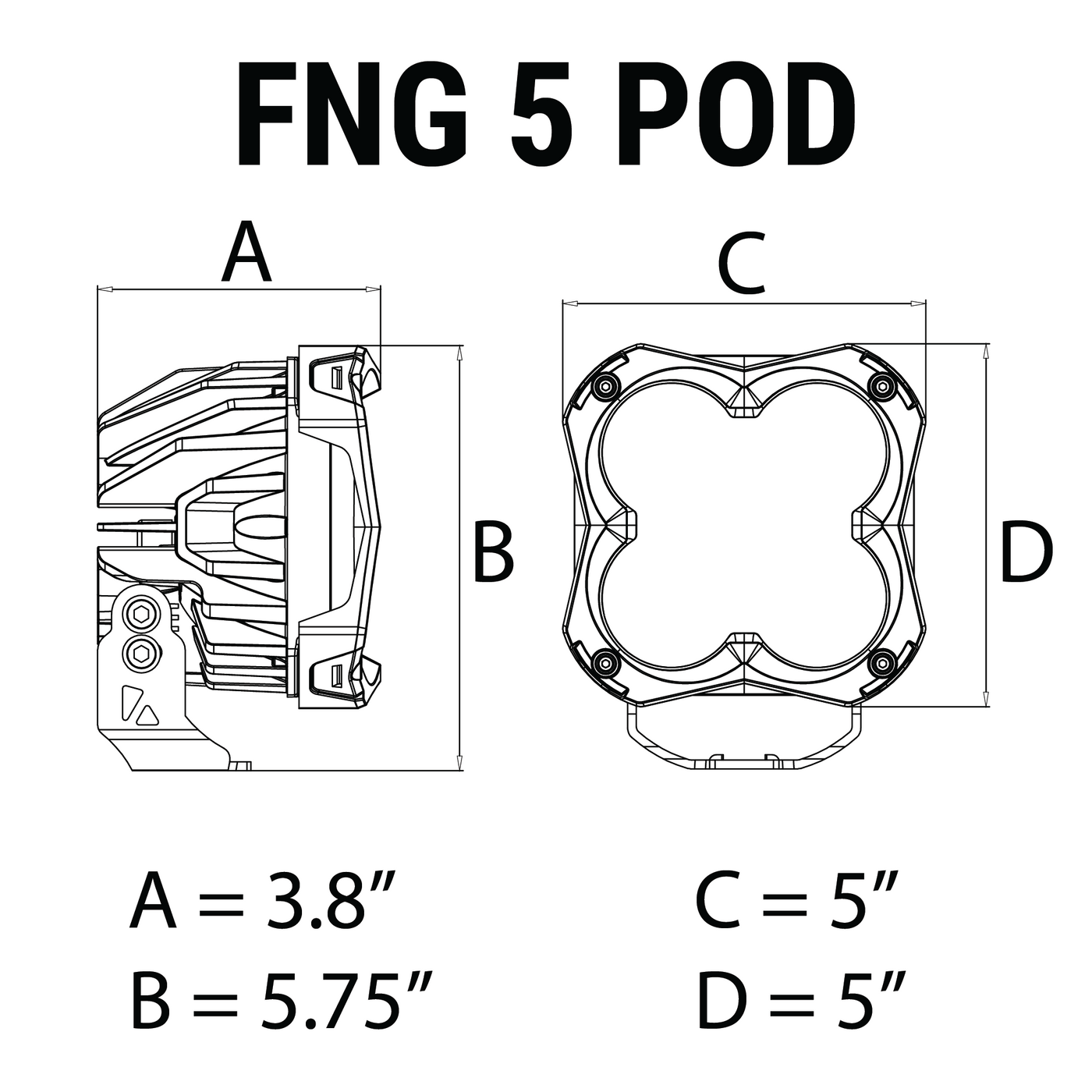 Vivid Lumen FNG 5 Intense LED Hyper Spot Single