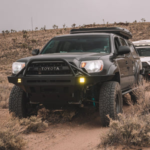 C4 Fabrication's 2012-2015 Tacoma Overland Series Front Bumper with Full Height Bull Bar and Tube Gussets