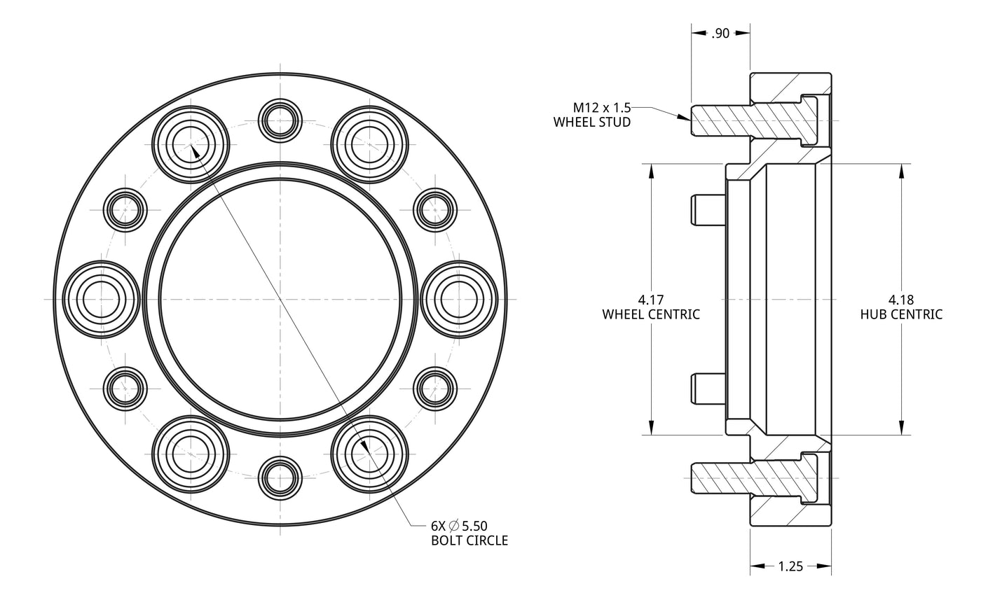 Spidertrax Off-Road Toyota 1.25" Wheel Spacers