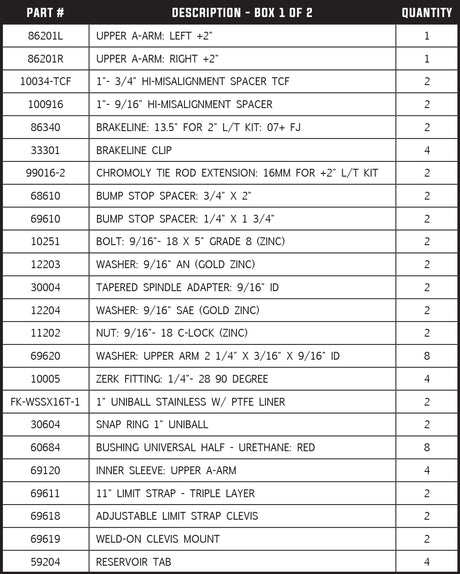 Total Chaos Fabrication 2010-2023 4Runner Non-KDSS Long Travel Suspension +2 Inch Expedition Series Long Travel Kit