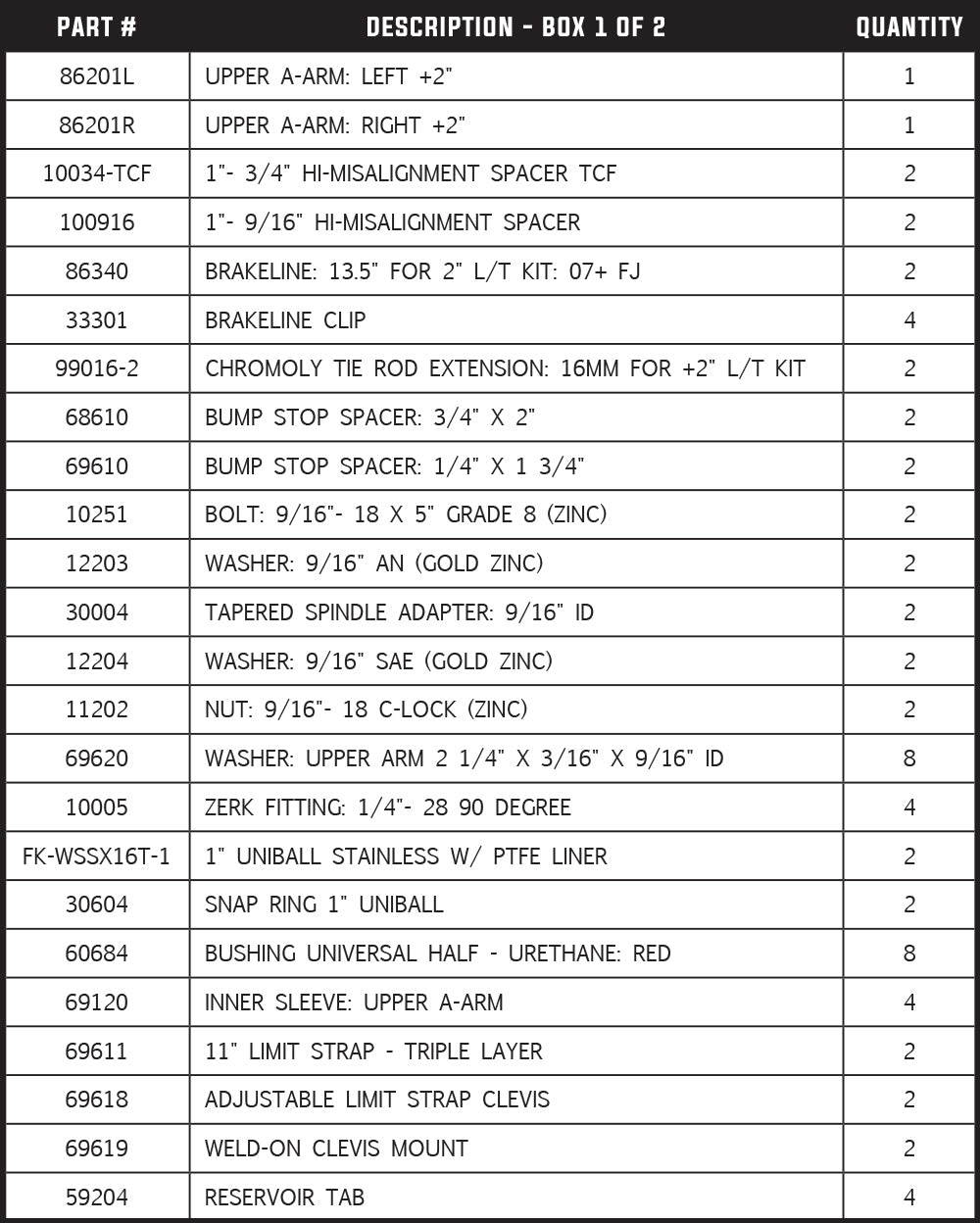 Total Chaos Fabrication 2010-2023 4Runner Non-KDSS Long Travel Suspension +2 Inch Expedition Series Long Travel Kit