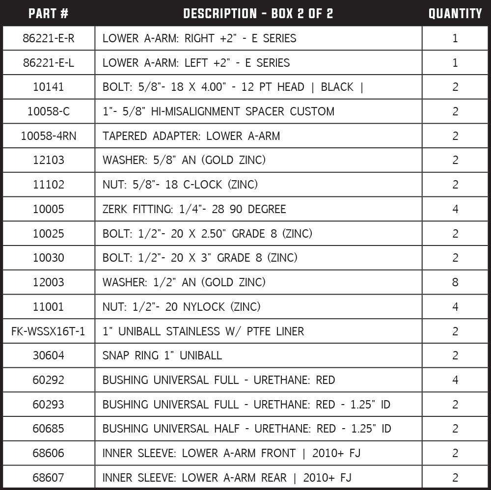 Total Chaos Fabrication 2010-2023 4Runner Non-KDSS Long Travel Suspension +2 Inch Expedition Series Long Travel Kit