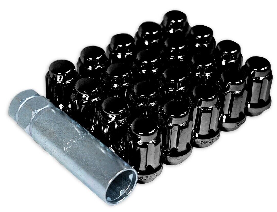 Gorilla Automotive® 76108BC - Black Chrome Cone Seat Duplex Acorn Lug Nut
